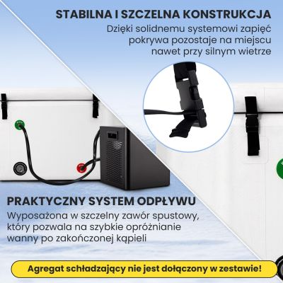 4. Extralink Eisbadewanne | Badewanne zum Schwimmen | 150 x 80 x 65 cm