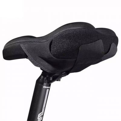 3. Gel-Sattelbezug für Fahrradsattel Rockbros LF047-S aus Silikon, Größe M – schwarz