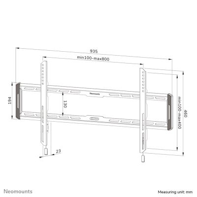 11. Neomounts WL30-550BL18 TV-Wandhalterung 2,18 m (86") Schwarz
