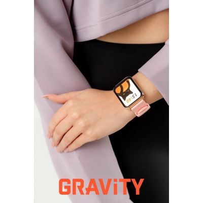 2. Smartwatch Gravity Roségold Pink 2 Armbänder GT17-1