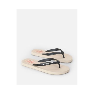 RIP CURL Icons Of Surf Bloom Offene Zehenpartie Beige Herren-Flip-Flops