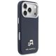 4. Karl Lagerfeld Karl & Choupette Head Pins Saffiano MagSafe Hülle für iPhone 17 Pro Max - Blau