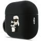 2. Karl Lagerfeld Silikonhülle mit Karl & Chaupette Kopf (3D) für AirPods Pro 3 – Schwarz