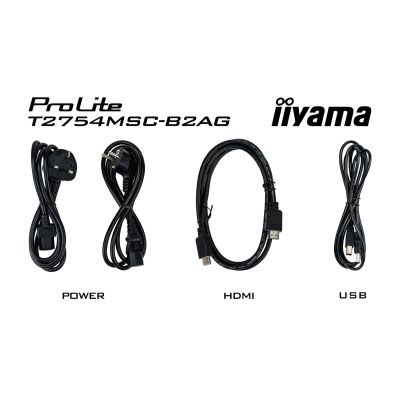 16. iiyama ProLite T2754MSC-B2AG Computermonitor 68,6 cm (27") 1920 x 1080 px Full HD LED-Touchscreen Mehrbenutzerfähig Schwarz