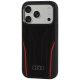 3. Audi R8 Echtleder MagSafe Hülle für iPhone 18 Pro / 17 Pro – Schwarz und Rot