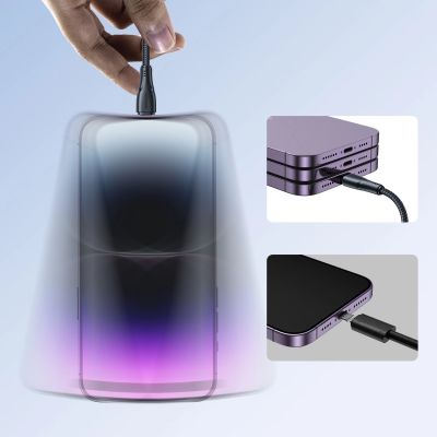 14. Joyroom Surpass Series A11 USB-A / Lightning 2,4A-Kabel 1,2 m – Schwarz