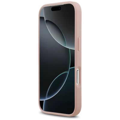 5. Guess Strass Dreieck Logo iPhone 17 Pro Hülle - Rosa