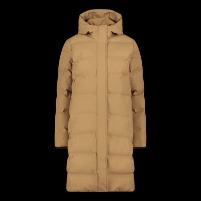 5. CMP Damen Lange Kapuzenjacke Winter Wasserdicht Isoliert Beige (34K0096/P814)
