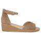 2. Filippo DS7635 Damen-Keilsandalen aus taupefarbenem Leder