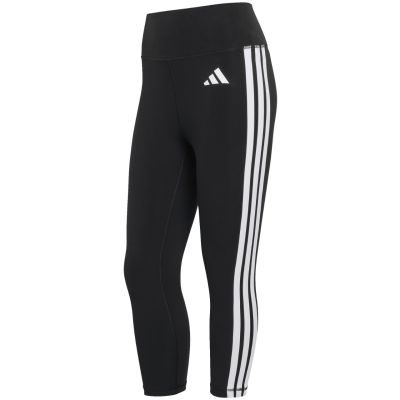 2. adidas Damen 3/4 Optime Essentials Workout Leggings mit 3 Streifen, Schwarz, KE6062