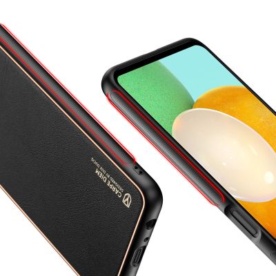 8. Dux Ducis Yolo elegante Hülle aus ökologischem Leder für Samsung Galaxy A13 5G schwarz