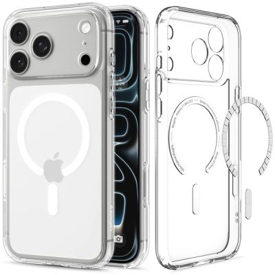 2. Spigen Ultra Hybrid MagSafe Hülle für iPhone 18 Pro Max / 17 Pro Max – Transparent und Weiß