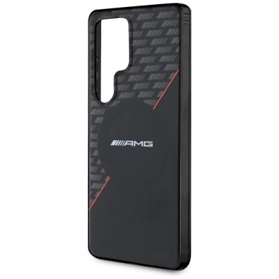 6. AMG Double Layer Rhombs MagSafe Case für Samsung Galaxy S25 Ultra - Schwarz/Rot