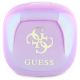 2. Guess 4G Bluetooth TWS-Kopfhörer mit aufgedrucktem Logo + Dockingstation, Violett