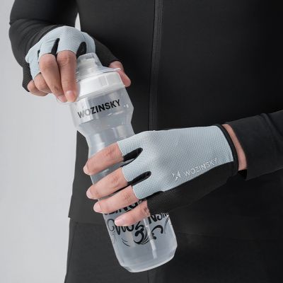5. Wozinsky WRR-02L Fahrradhandschuhe Größe L - Grau