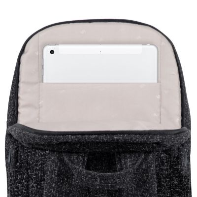 17. RIVACASE Anvik 15,6"-Laptop-Rucksack, 15 l, schwarz, aus wasserdichtem Material, Fächer für ein 10,5"-Tablet, Smartphone, Dokumente, Zubehör, Trinkflasche