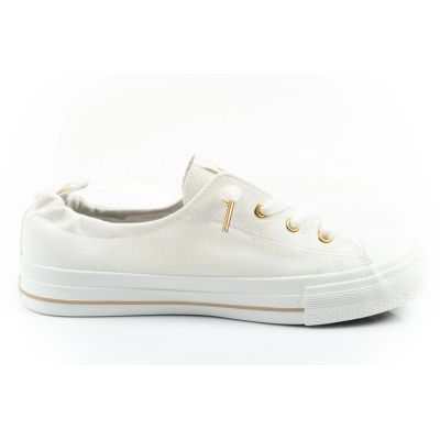 4. Lee Cooper Damen-Sportschuhe, modische weiße Slip-On-Sneaker