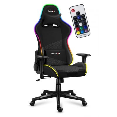 18. Huzaro Force 6.2 Schwarzer RGB-Gaming-Stuhl