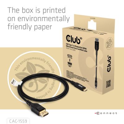 6. USB-C auf DP 1M/M/M CAC-1559 Club3D Kabel