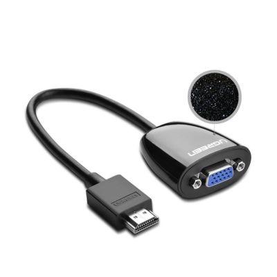 11. Ugreen Kabel Kabeladapter unidirektionaler Adapter mit HDMI (männlich) auf VGA (weiblich) FHD schwarz (MM105 40253)