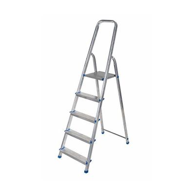 AWTOOLS Freistehende Aluminiumleiter, 5 Stufen, 150 kg