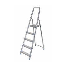 AWTOOLS Freistehende Aluminiumleiter, 5 Stufen, 150 kg