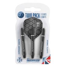 Harrows Twin Pack Supergrip-Schäfte + Atomic Flights HS-TNK-000013681