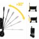 8. Wozinsky WZP-80 Strand-, Touristen- und Gartenwagen, robust, breite Räder, bis 80 kg - schwarz