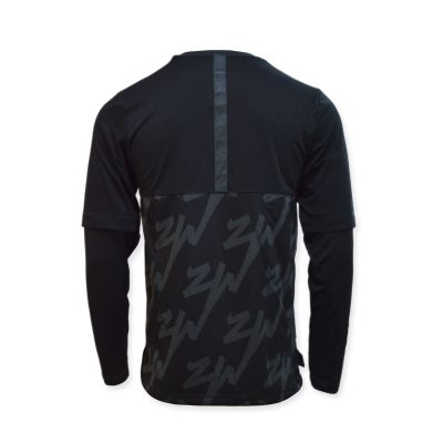 2. Air Jordan Zion Langarm-Shootingshirt Schwarz/Dunkelgrau/Dunkelgrau - DJ5871-010