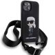 3. Karl Lagerfeld KLHCP15SSCBSKNK iPhone 15 6,1" Hardcase schwarz/schwarz Crossbody Silikon Ikonik
