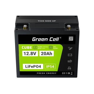 21. GREEN CELL LIFEPO4 CUBE-AKKU 20AH 12V/12,8V 256Wh LFPGC12V20AH