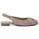 2. Damen-Ledersandalen mit Blumenmuster, beige, Vinceza 26-66951