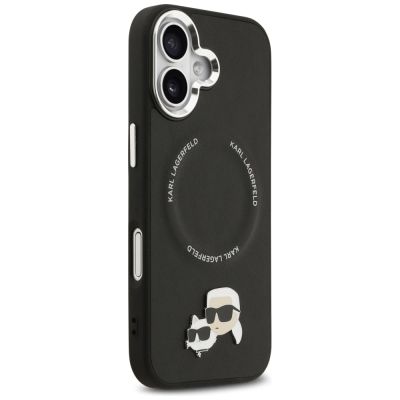 4. Karl Lagerfeld Karl & Choupette Pins MagSafe Hülle für iPhone 17 - Schwarz