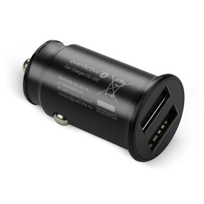 3. EVERACTIVE KFZ-LADEGERÄT 2X USB SCHWARZ + CC-25C KABEL