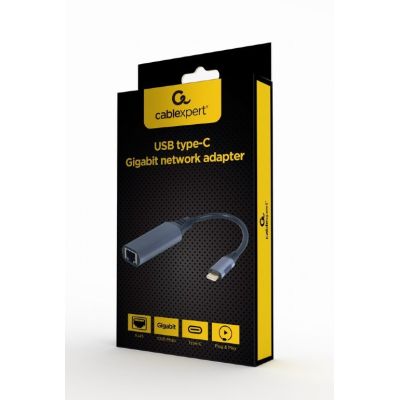 2. GEMBIRD USB-C-auf-LAN-RJ-45-Adapter 1GB mit Kabel