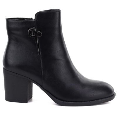 2. Schwarze Damen-Stiefeletten mit Absatz M.Daszyński SA250-4
