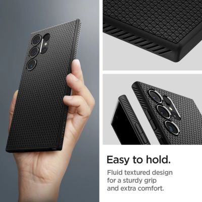 7. Spigen Liquid Air Hülle für Samsung Galaxy S24 Ultra – mattschwarz