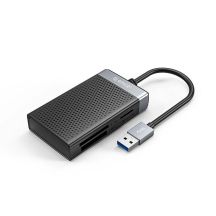 Orico CL4D-A3 USB-A 3.0 SD microSD CF MS 5 Gbit/s Speicherkartenleser – Schwarz und Silber