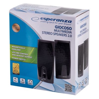 5. Esperanza Giocoso EP110 Computer-Lautsprecherset (2.0; schwarz)