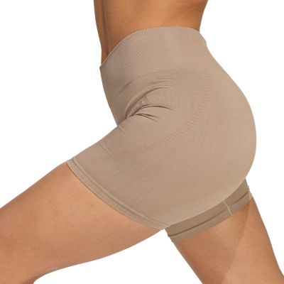 5. adidas Workout Essentials Damen-Shorts, 4 Zoll, beige, JX3926