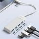 2. Orico PAPW4A-C3 USB-Hub mit 4 Anschlüssen (4x USB-A 3.0, 1 m Kabel) – Weiß