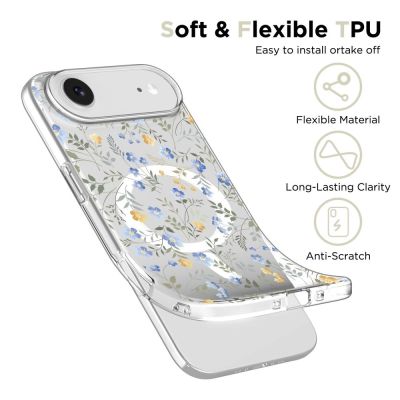 3. Tech-Protect FlexAir MagSafe Hülle für iPhone 17 Air – Gänseblümchen mit Blättern