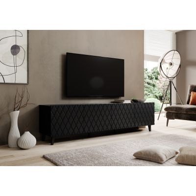 TV-Schrank ASTI 200x42x52 schwarz matt