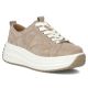 Beige Damen-Plateauschuhe aus Leder, Modell Filippo DP6795
