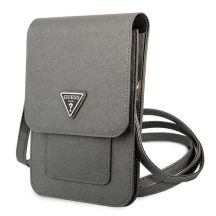 Guess Handtasche GUWBSATMGR grau / graues Saffiano-Dreieck