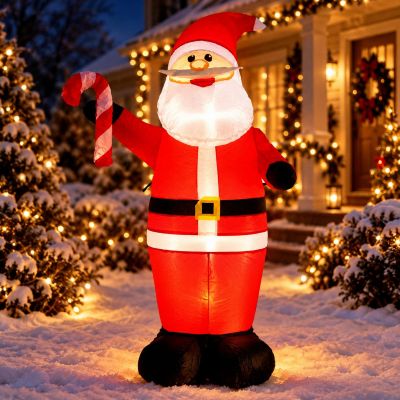 5. AUFBLASBARER, SELBSTAUFBLASENDER WEIHNACHTSMANN 150 CM LED