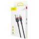 15. BASEUS CAFULE CABLE 2A 2M (ROT-SCHWARZ)