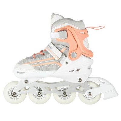 5. NILS Extreme NH18190 2in1 Inlineskates, weiß und pink, Größe S (29-33), mit auswechselbarer Hockeykufe