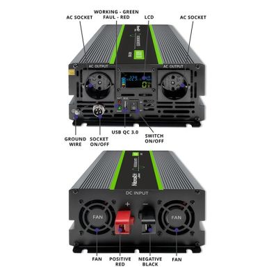 7. Monolith 3000W 6000W 24V auf 230V Sinus-LCD-Spannungswandler