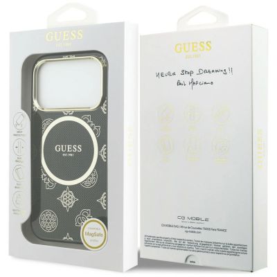 8. Guess IML Peony Dot MagSafe Hülle für iPhone 17 Pro - Schwarz